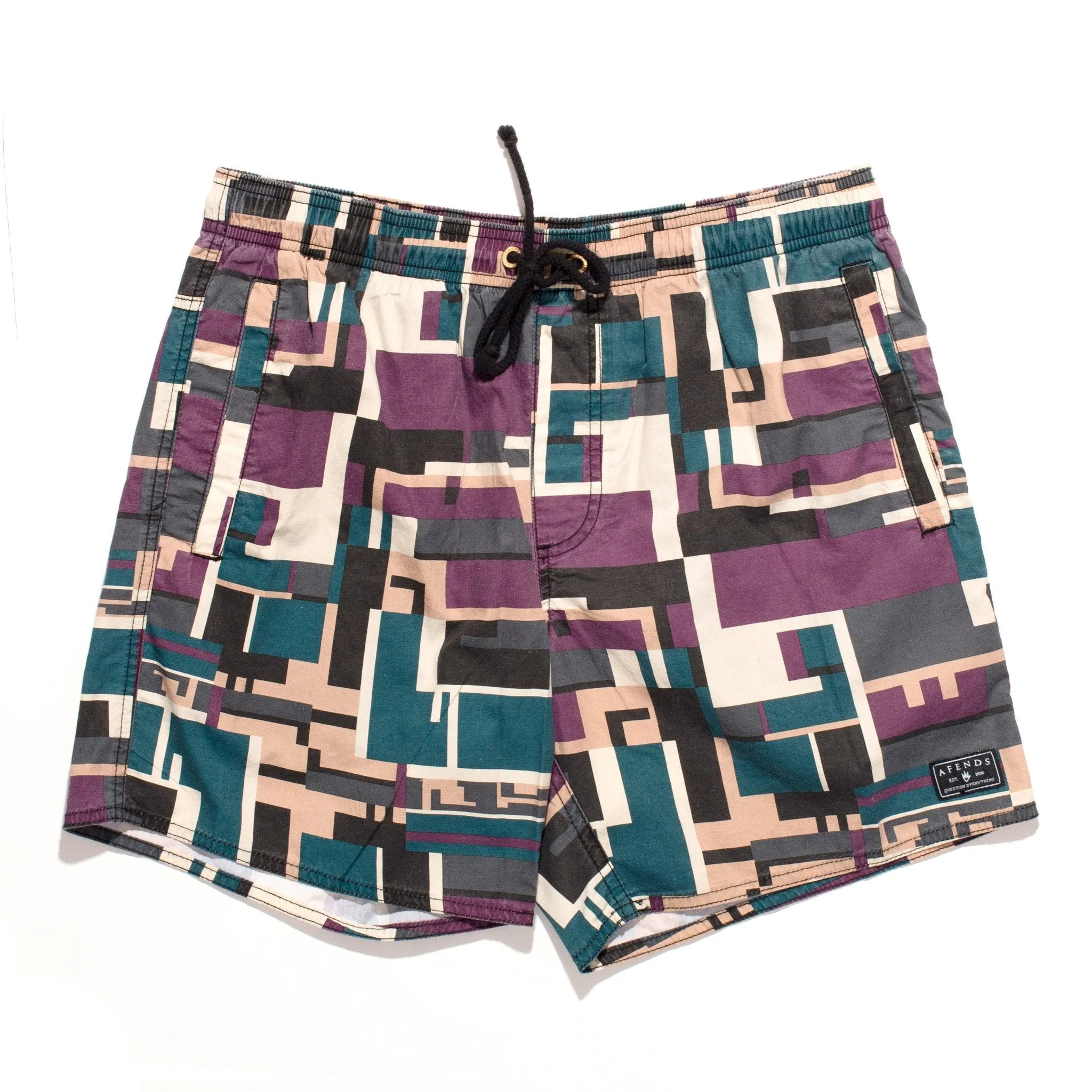 Afends Mens Baywatch - Blox - Swim Shorts