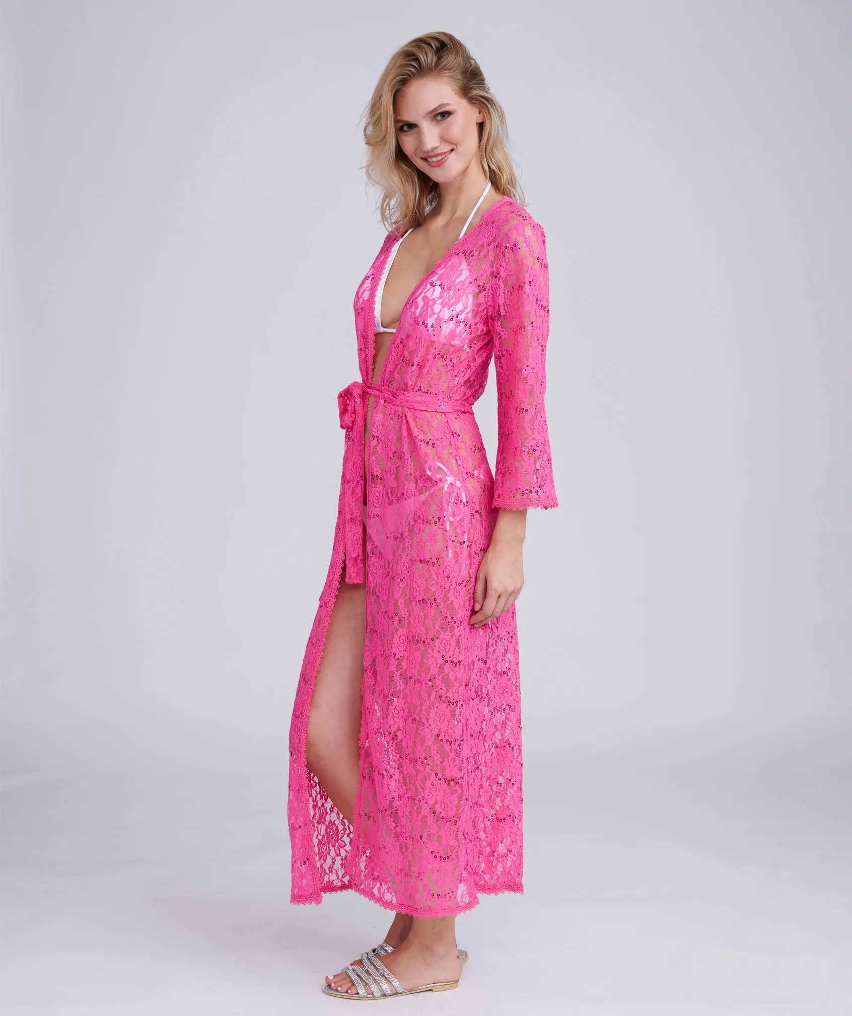 Belize Kimono - Fuchsia