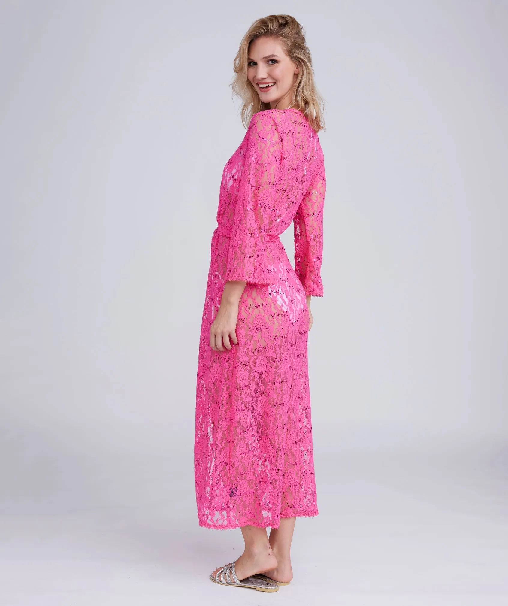 Belize Kimono - Fuchsia