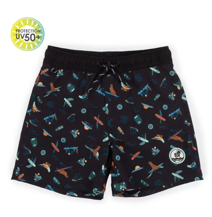 Black Board Shorts-Nano