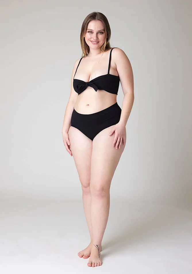Black Overnight Sleep Set with crop top