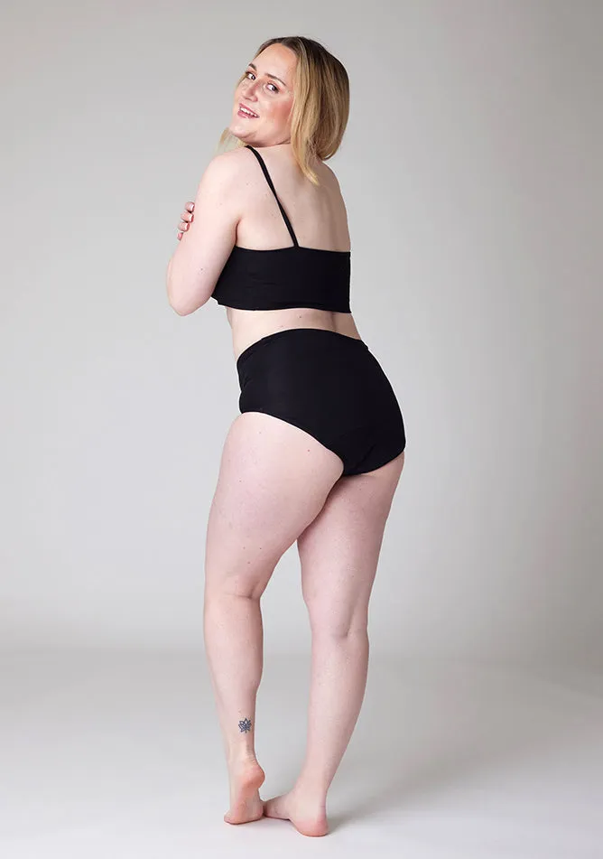 Black Overnight Sleep Set with crop top