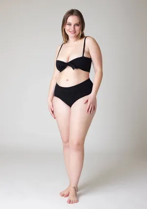 Black Overnight Sleep Set with crop top