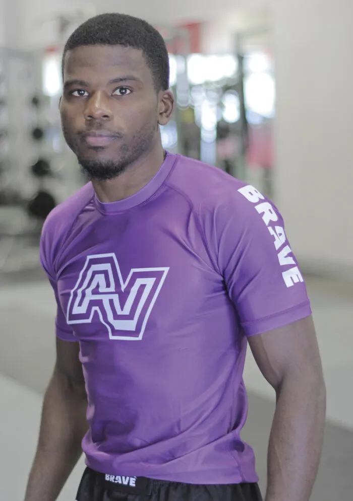 Brave Ranked Rash Guard Purple