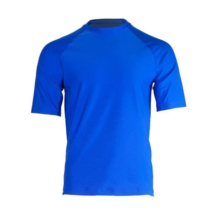 Coolibar Men's Hightide Short Sleeve Swim Shirt UPF 50  - Baja Blue