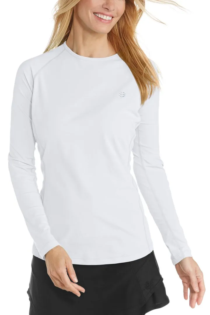 Coolibar Women's Hightide Long Sleeve Swim Shirt UPF 50  - White