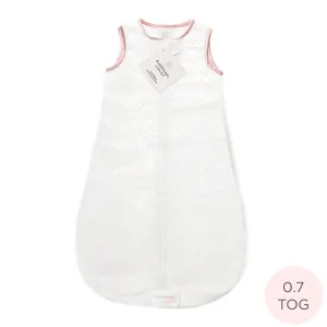 Cotton Flannel Non-Weighted zzZipMe Sack - Pastel Pink Polka Dots