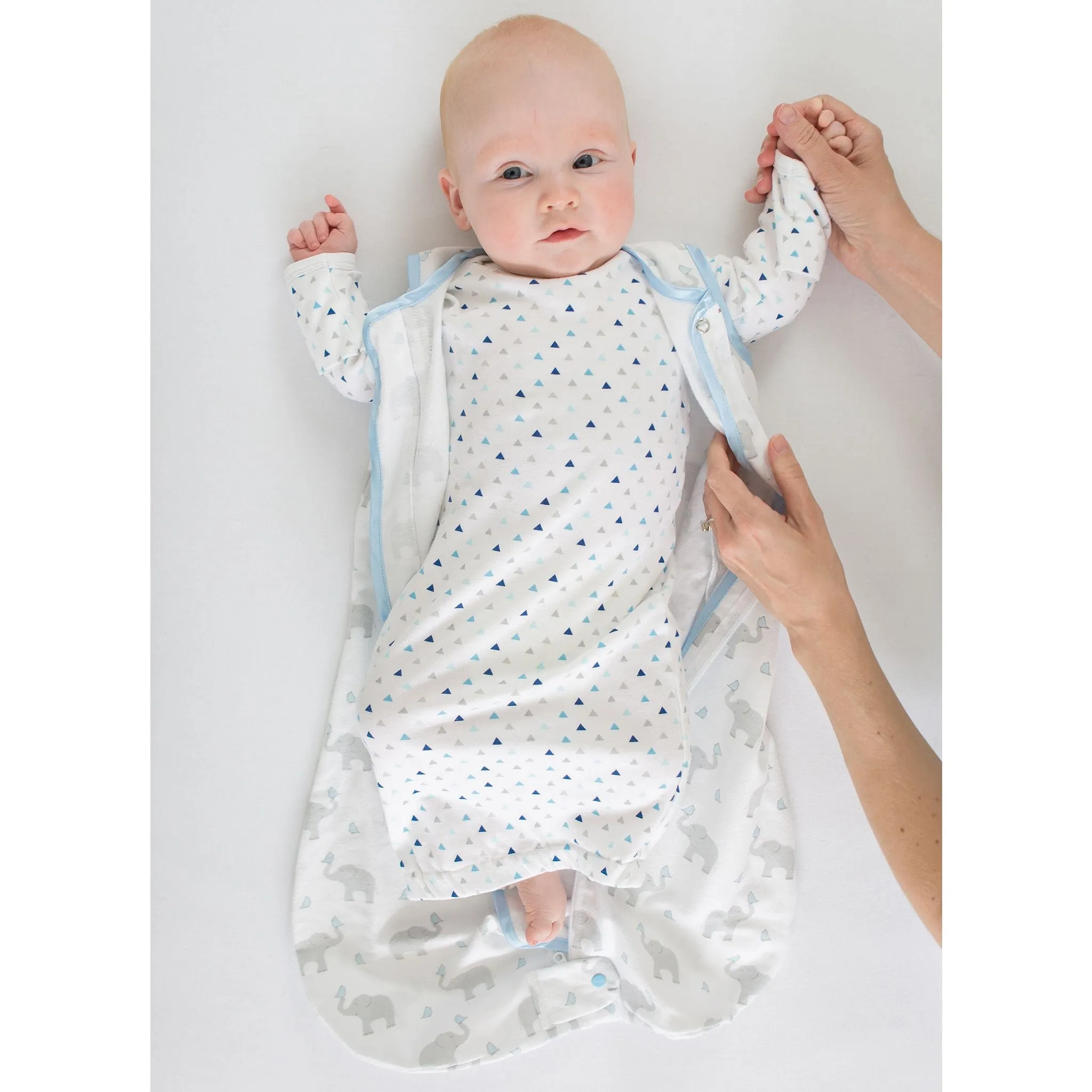 Cotton Flannel Non-Weighted zzZipMe Sack - Pastel Pink Polka Dots