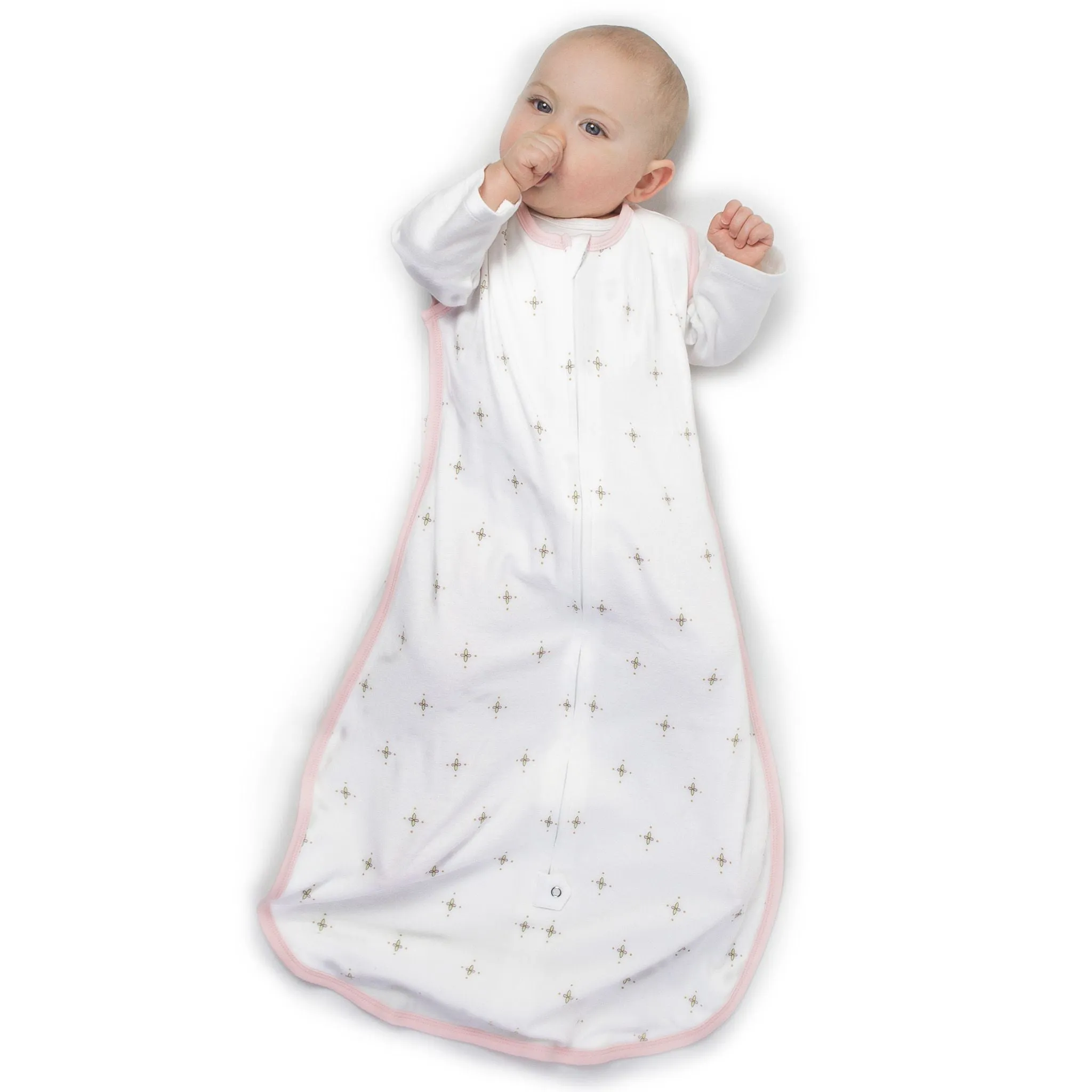 Cotton Knit Non-Weighted zzZipMe Sack Set - Tiny Arrows,  Soft Black & Gray