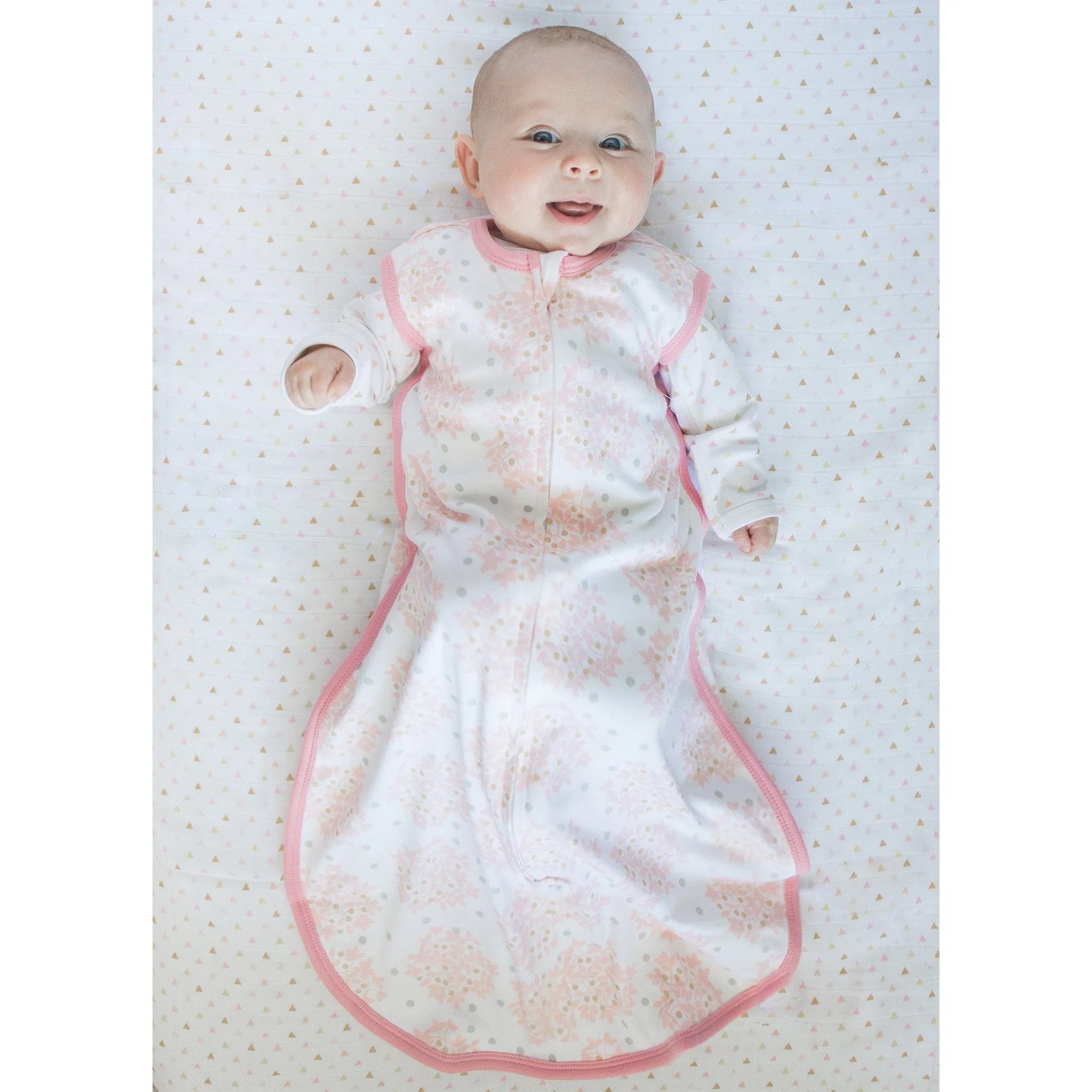 Cotton Knit Non-Weighted zzZipMe Sack Set - Tiny Arrows,  Soft Black & Gray