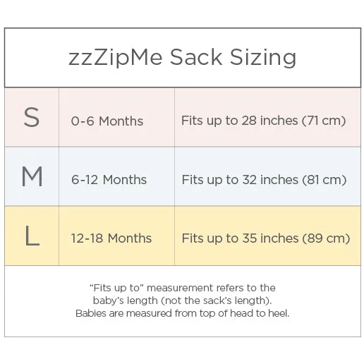 Cotton Knit Non-Weighted zzZipMe Sack Set - Tiny Arrows,  Soft Black & Gray