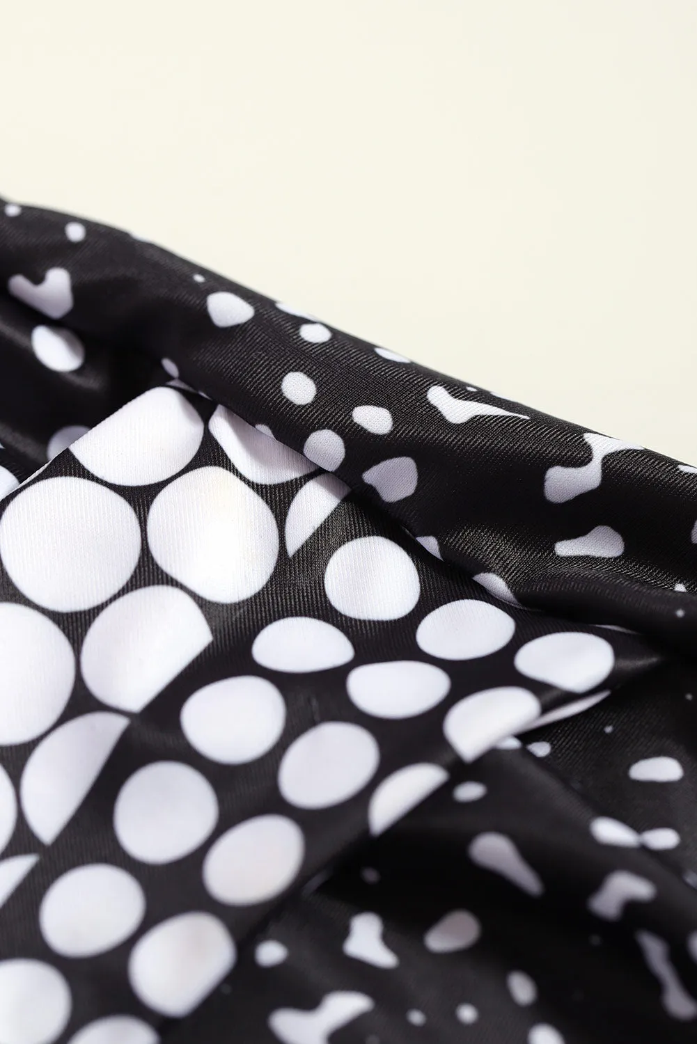 Dot Print Halterneck Tankini Set