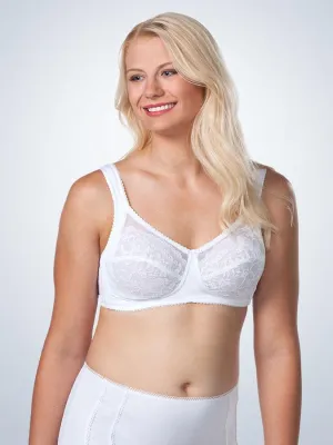Dreamy Comfort Wireless Lace Soft Cup Full Figure Bra (5203)-WHT-38C