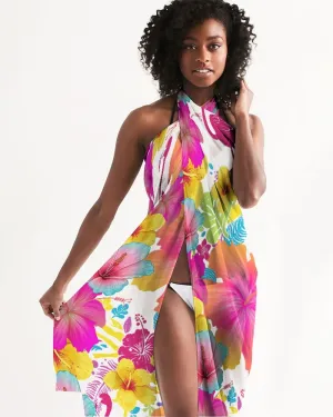 Flamingos Hibiscus Floral Swimsuit Cover Up