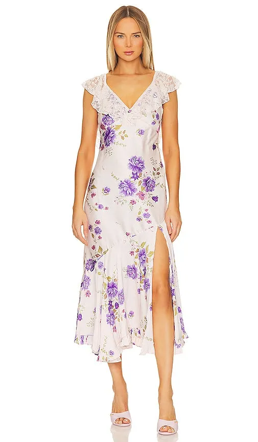 Free People Warm Hearts Midi Dress in Blush