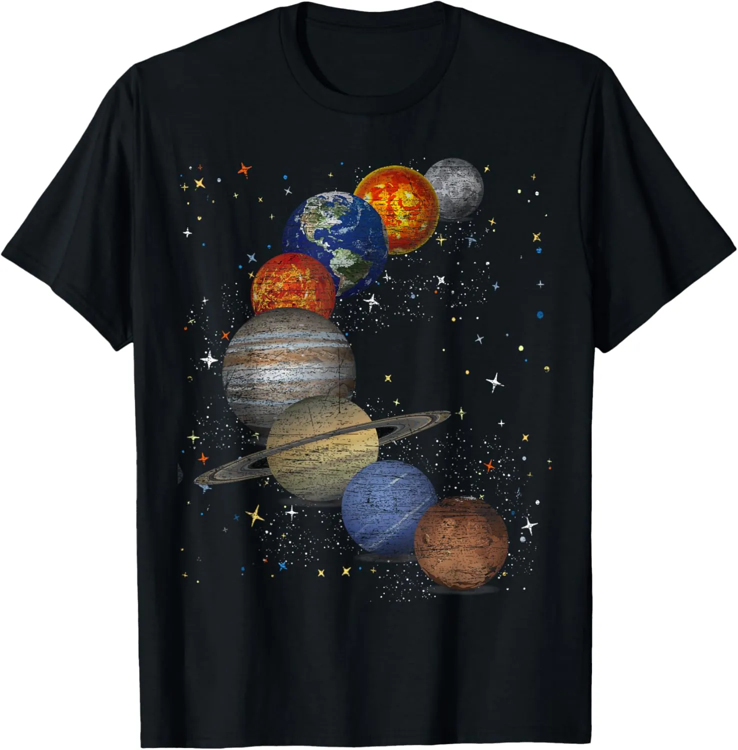 Galaxy Planets Sun Universe Outer Space Science T-Shirt