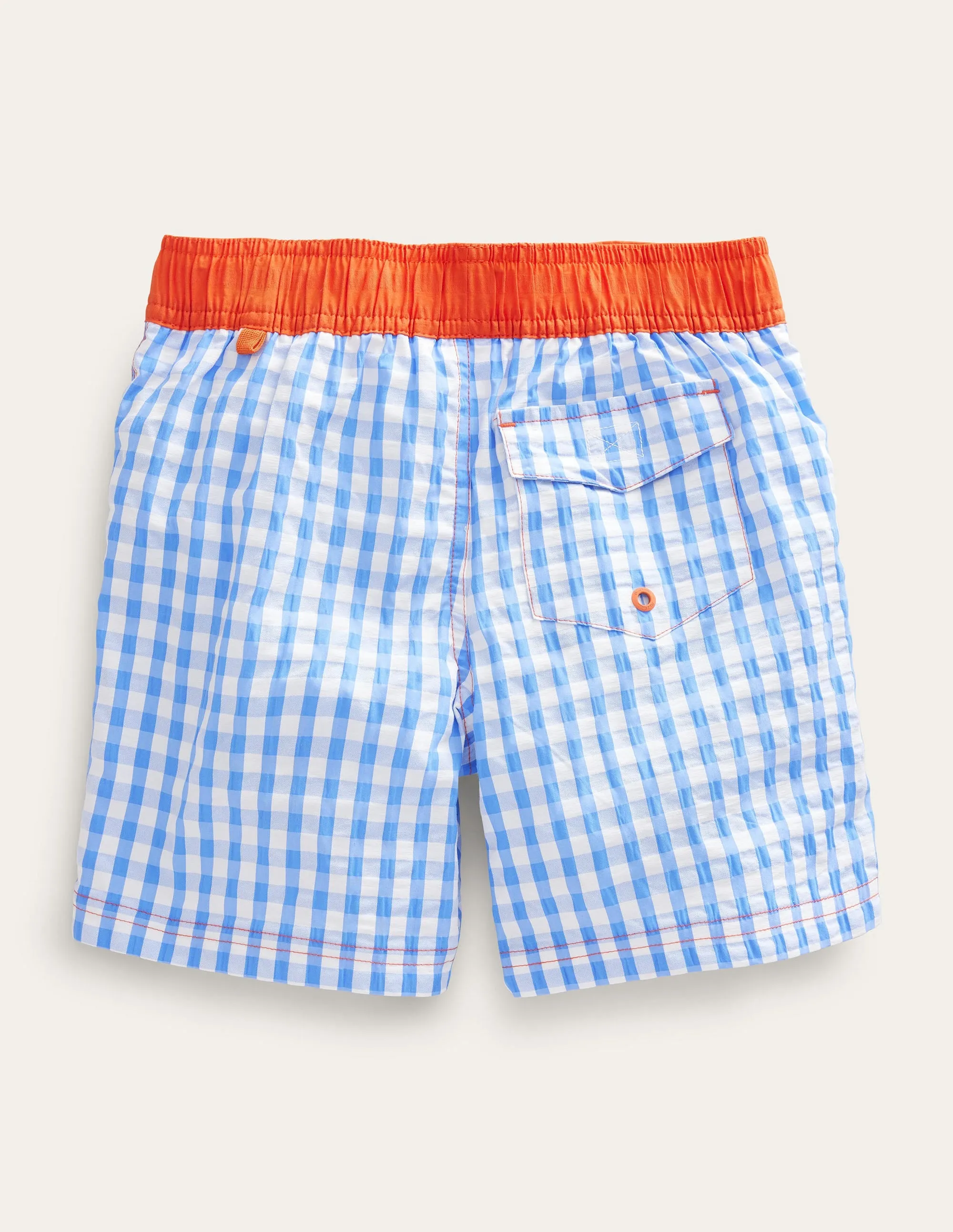 Gingham Board Shorts-Cabana Blue, Gingham Check