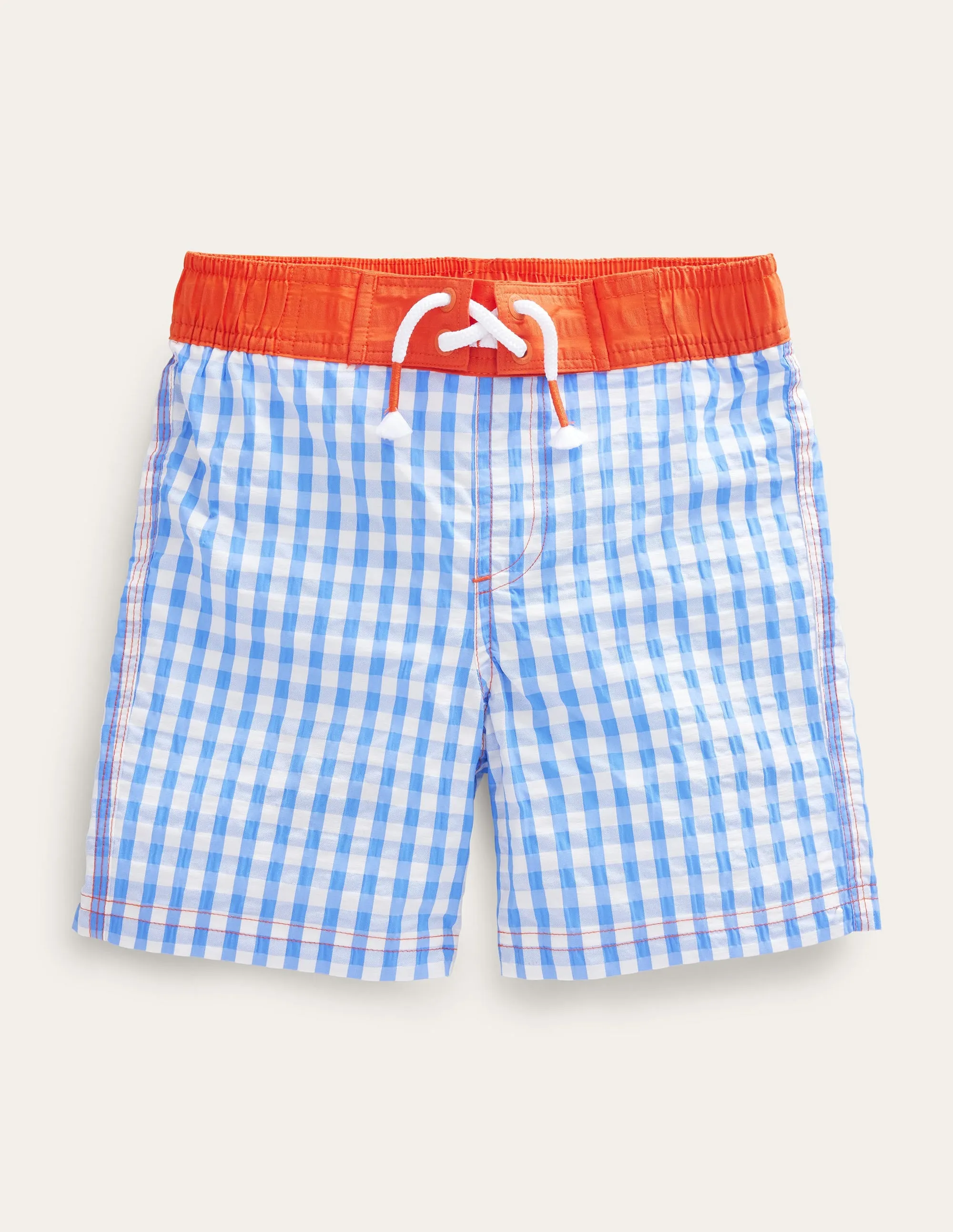 Gingham Board Shorts-Cabana Blue, Gingham Check