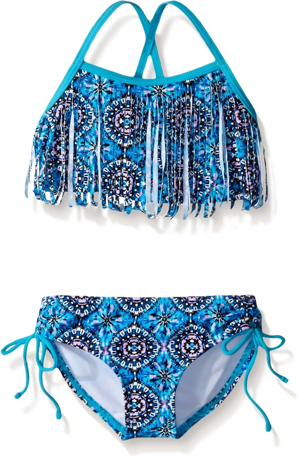 Kanu Surf Girls' Kelly Beach Sport Fringe 2-Piece Bikini Swimsuit