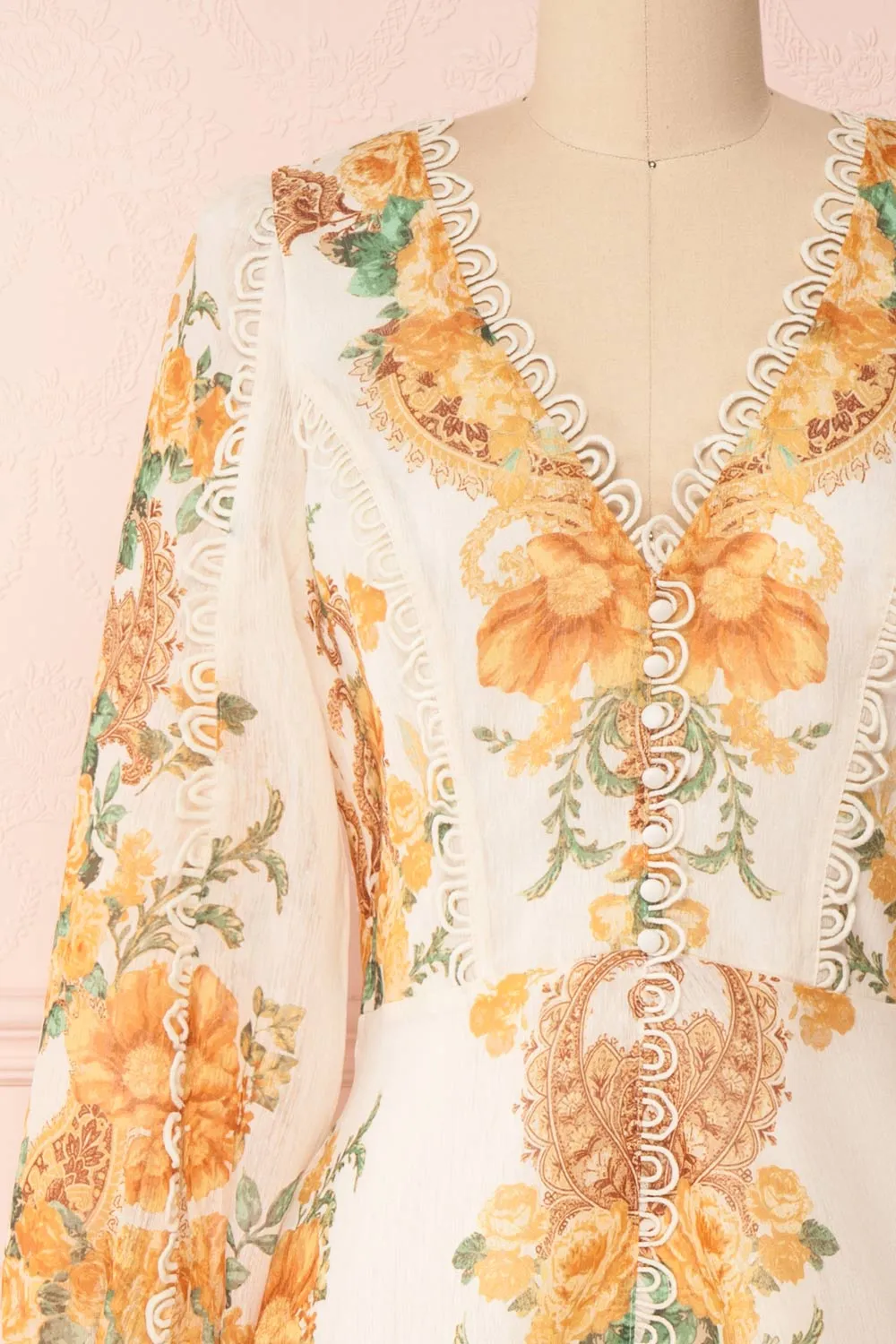 Kimanie | Yellow Floral Dress