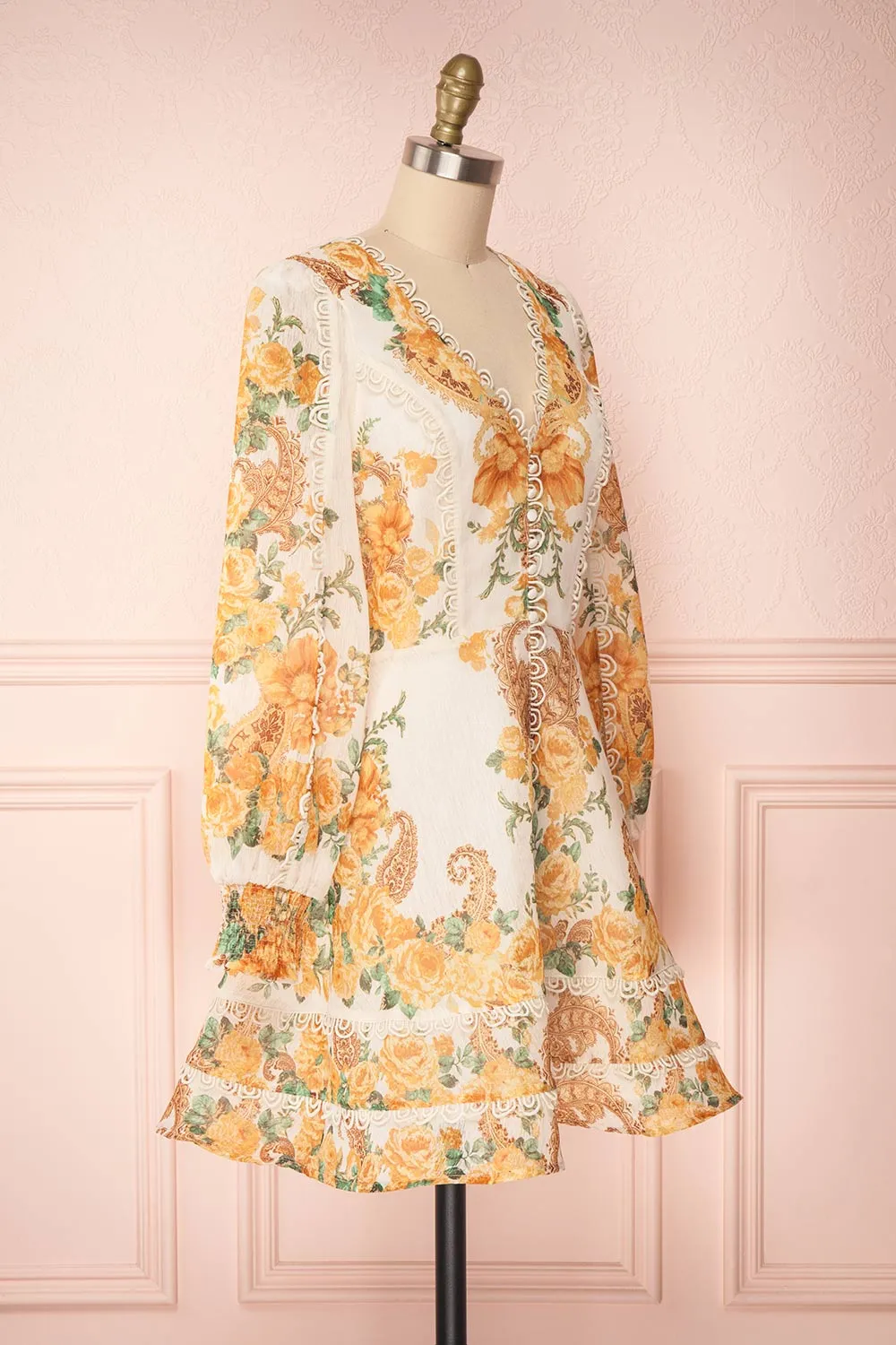 Kimanie | Yellow Floral Dress
