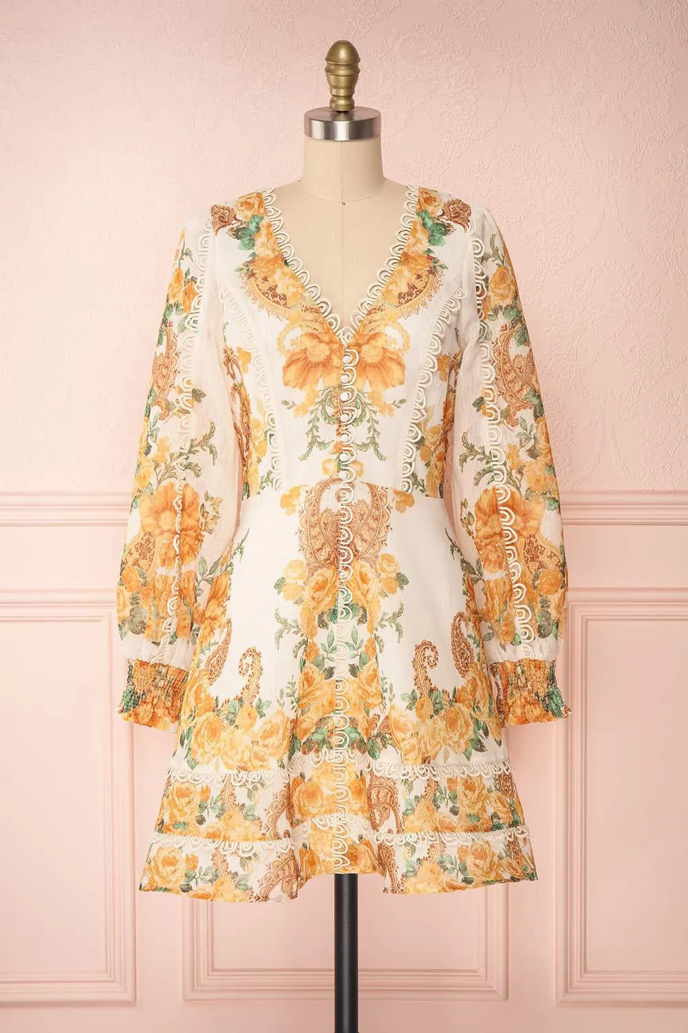 Kimanie | Yellow Floral Dress