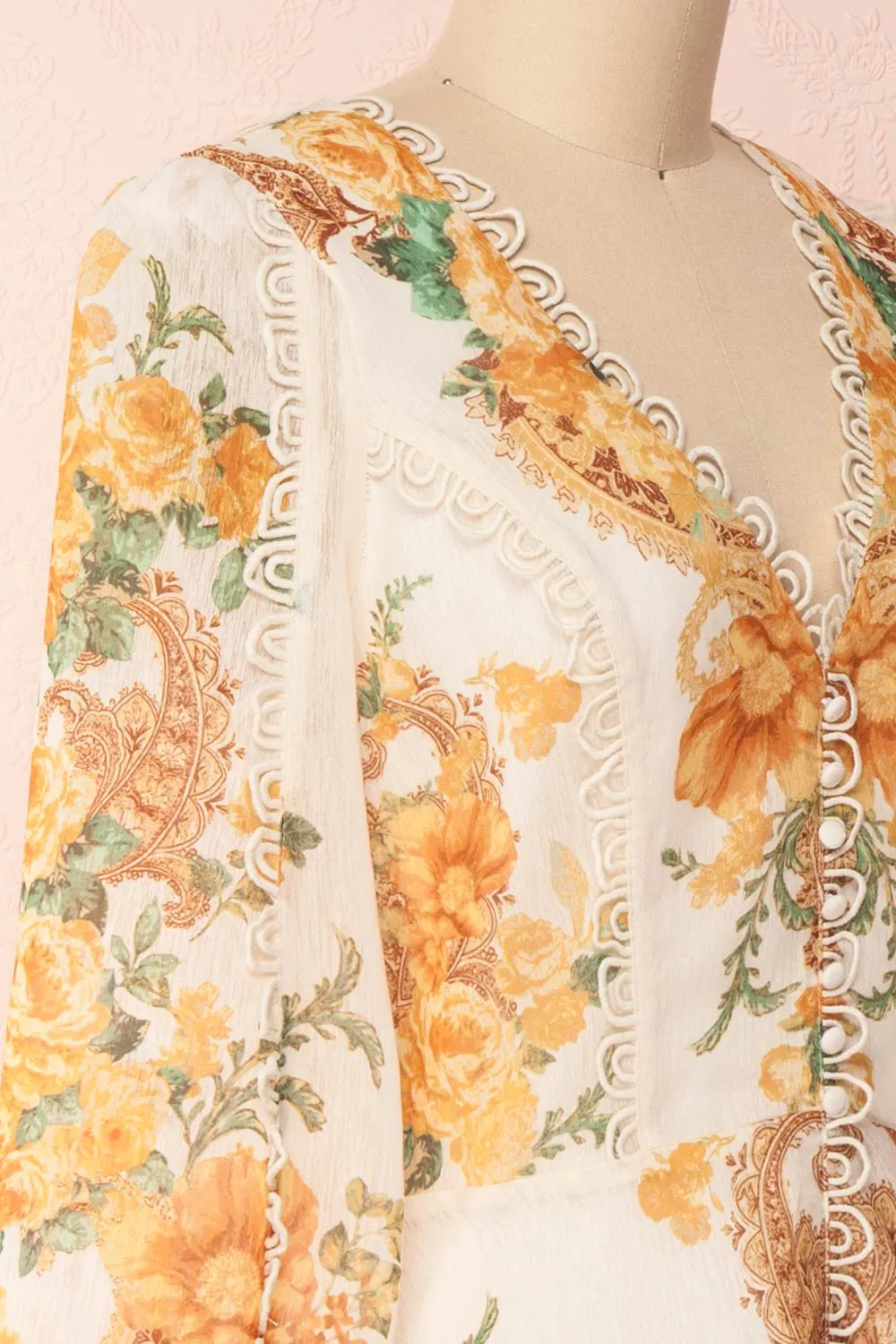 Kimanie | Yellow Floral Dress