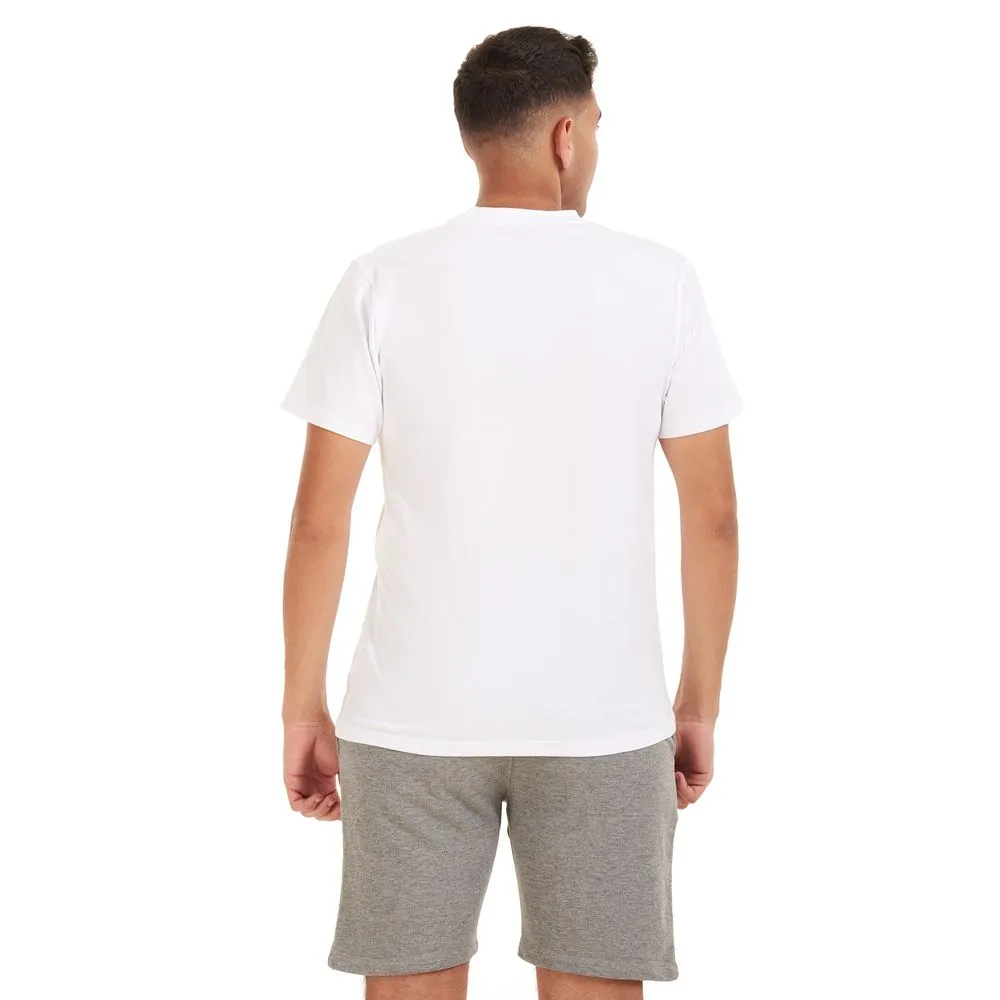 Men summer pajama set White t-shirt  grey shorts