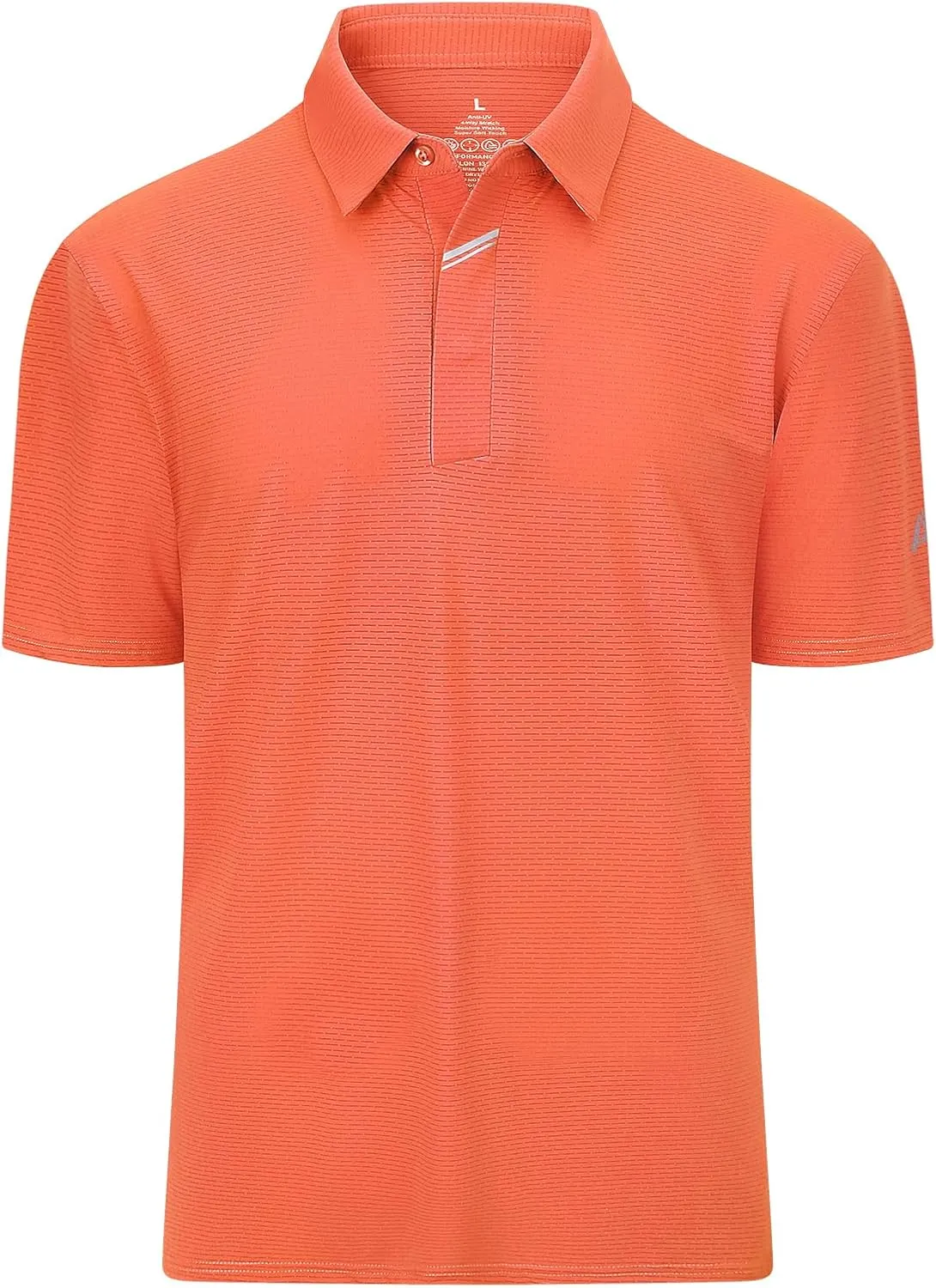 Men's Short Sleeve Polo Shirt Stretch Solid Performance Golf Shirts Moisture Wicking Athletic Casual Collared T-Shirt