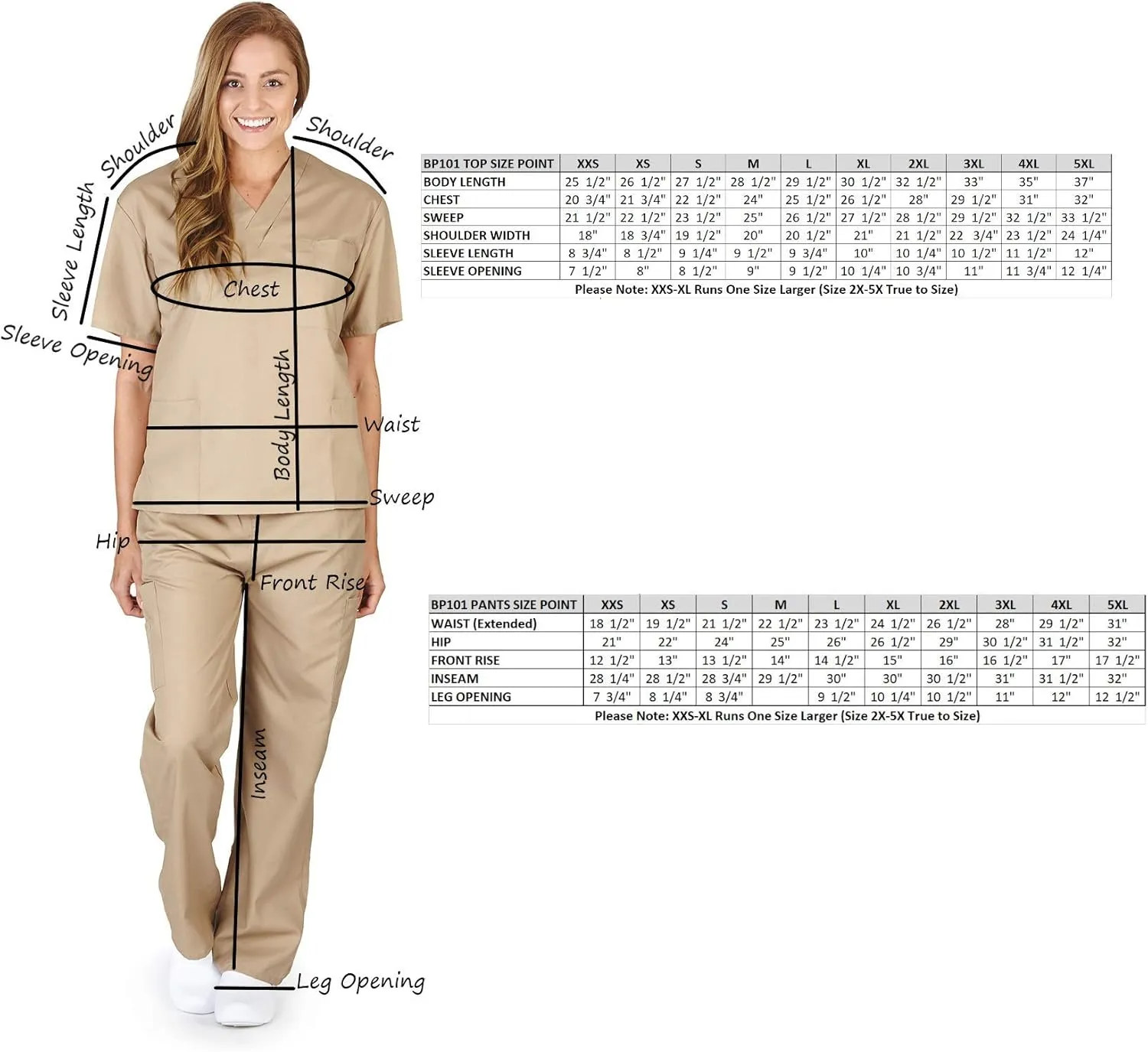 Natural Uniforms Unisex Scrub Set-Top and Pant Set (Standard Workwear Scrub Set)