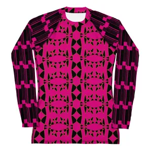 Origen Destination |On-Arrival Point of Origen Women's Fuchsia Symbol-inspired Rash Guard