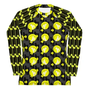 Origen Destination |On-Arrival Point of Origen Women's Symbol-inspired  Yellow/Gray Rash Guard