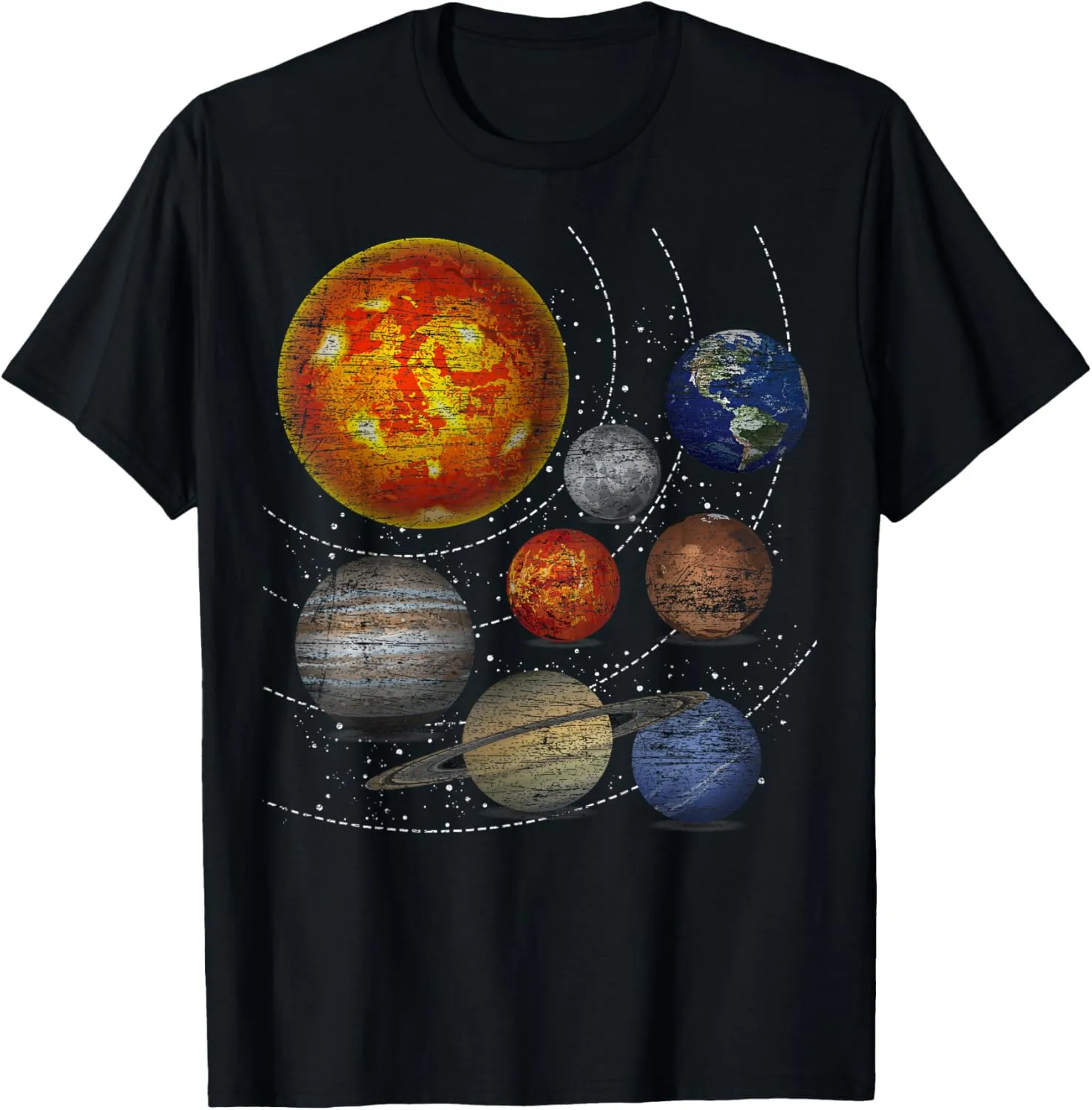 Planets Sun Universe Galaxy Outer Space Science T-Shirt