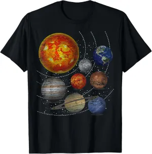 Planets Sun Universe Galaxy Outer Space Science T-Shirt
