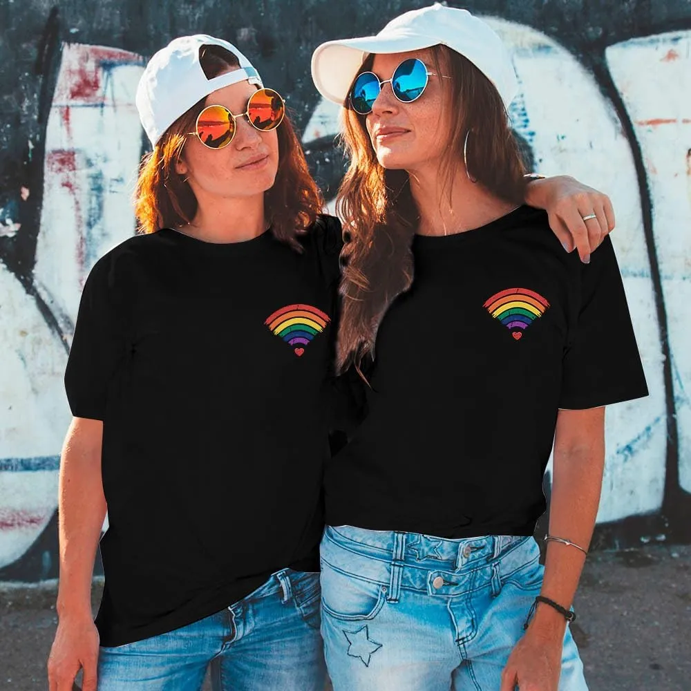Pride Shirt Women LGBTQ Equality Shirts Rainbow Shirt Heart Graphic Tees Casual Summer Short Sleeve Tops