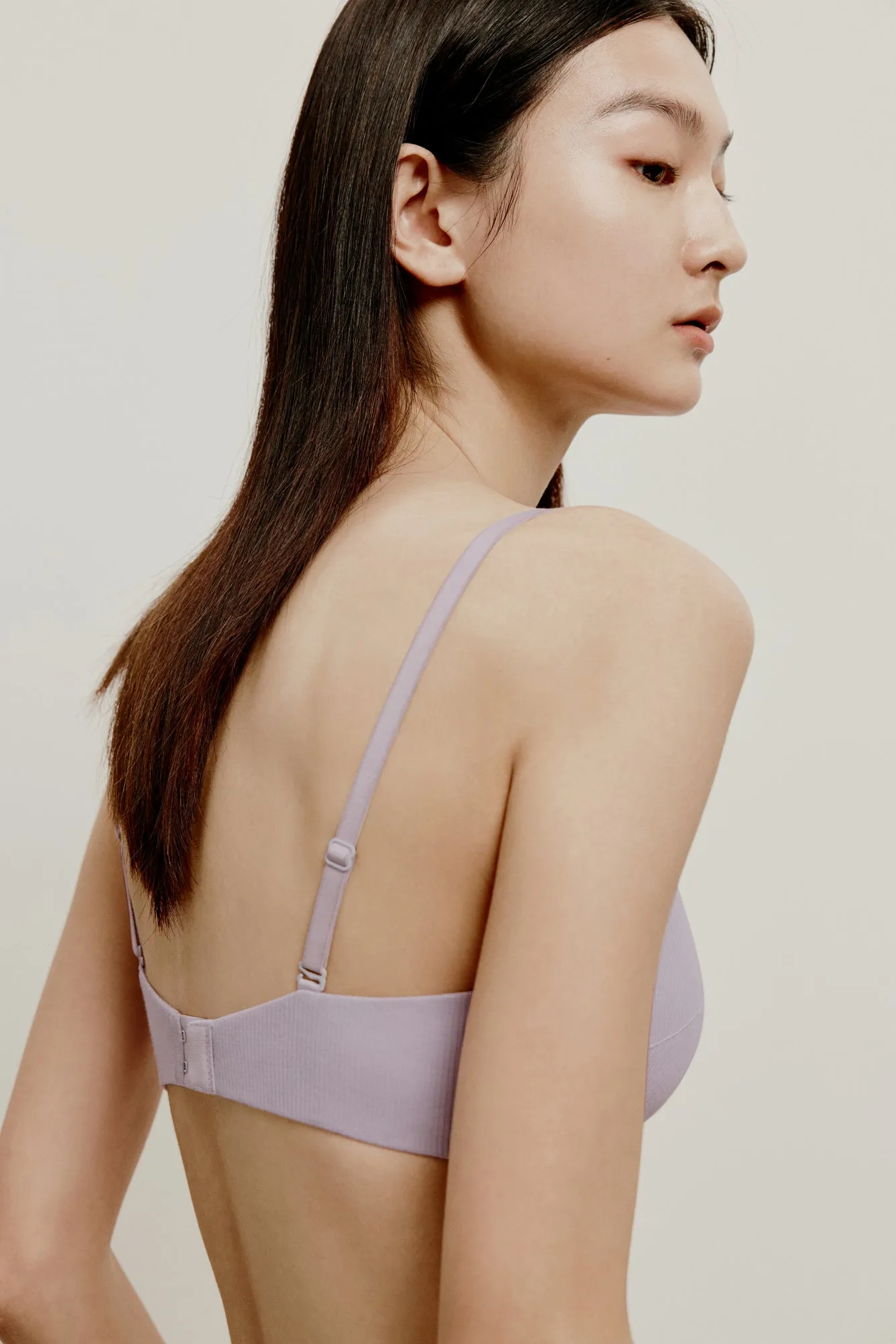Pure Comfort Ribbed Plunge Bra