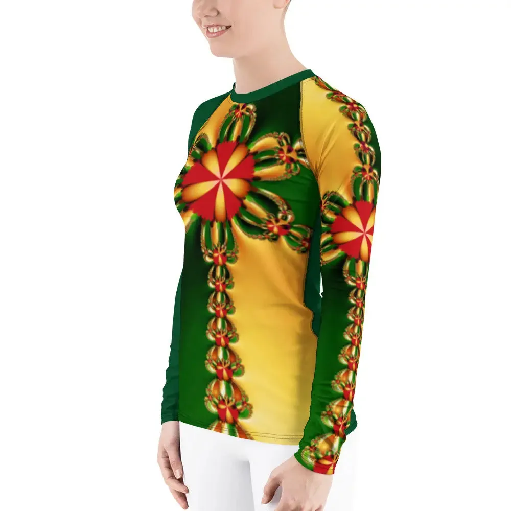 "Happy Holidays" Collection - Women's Rash Guard