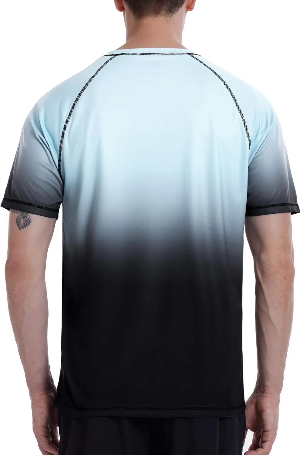 Roadbox Men's Swim Shirts Short Sleeve, UPF 50  UV Sun Protection SPF Rash Guard, Quick Dry Surf Water Beach Fishing T Shirt