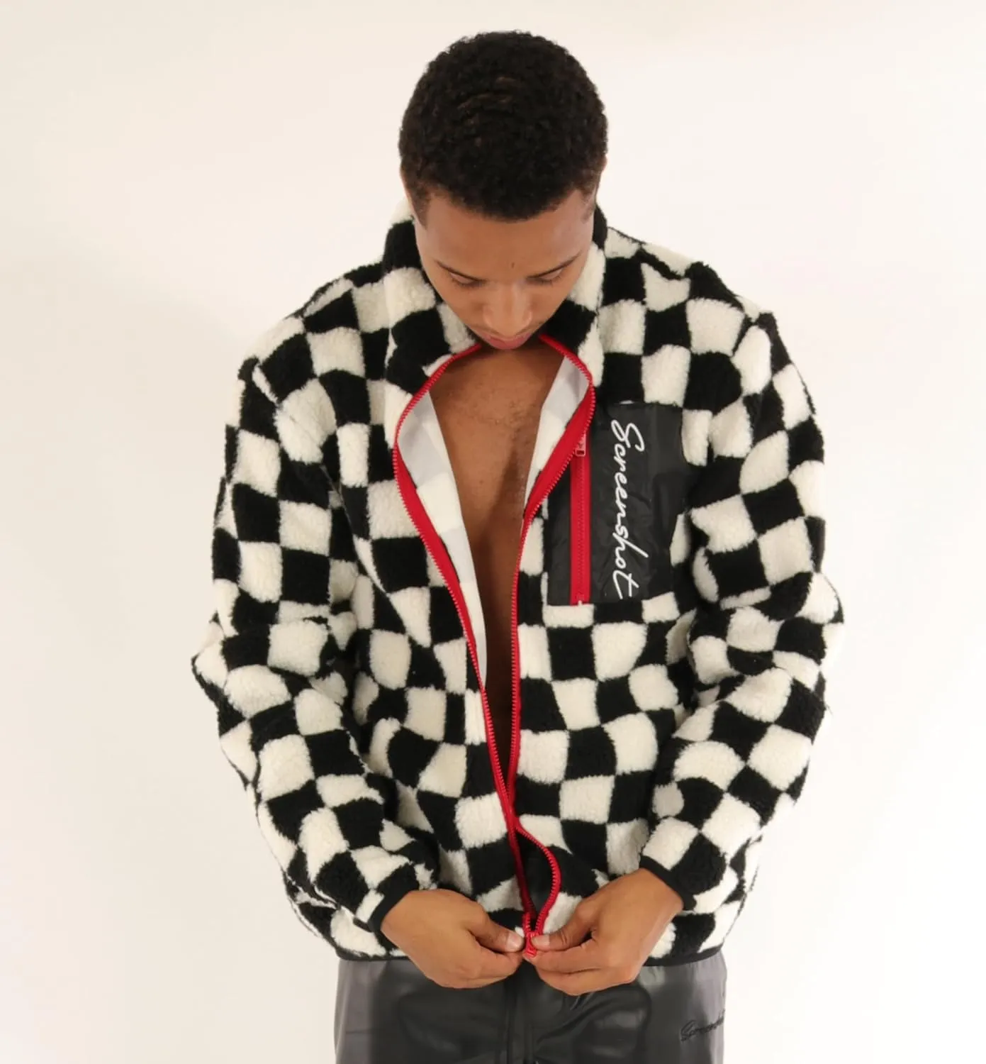 SCREENSHOT VARSITY JACKET 3202 Mens Streetwear Urban Padding Quilted Linning Heavy Fashion Jacket