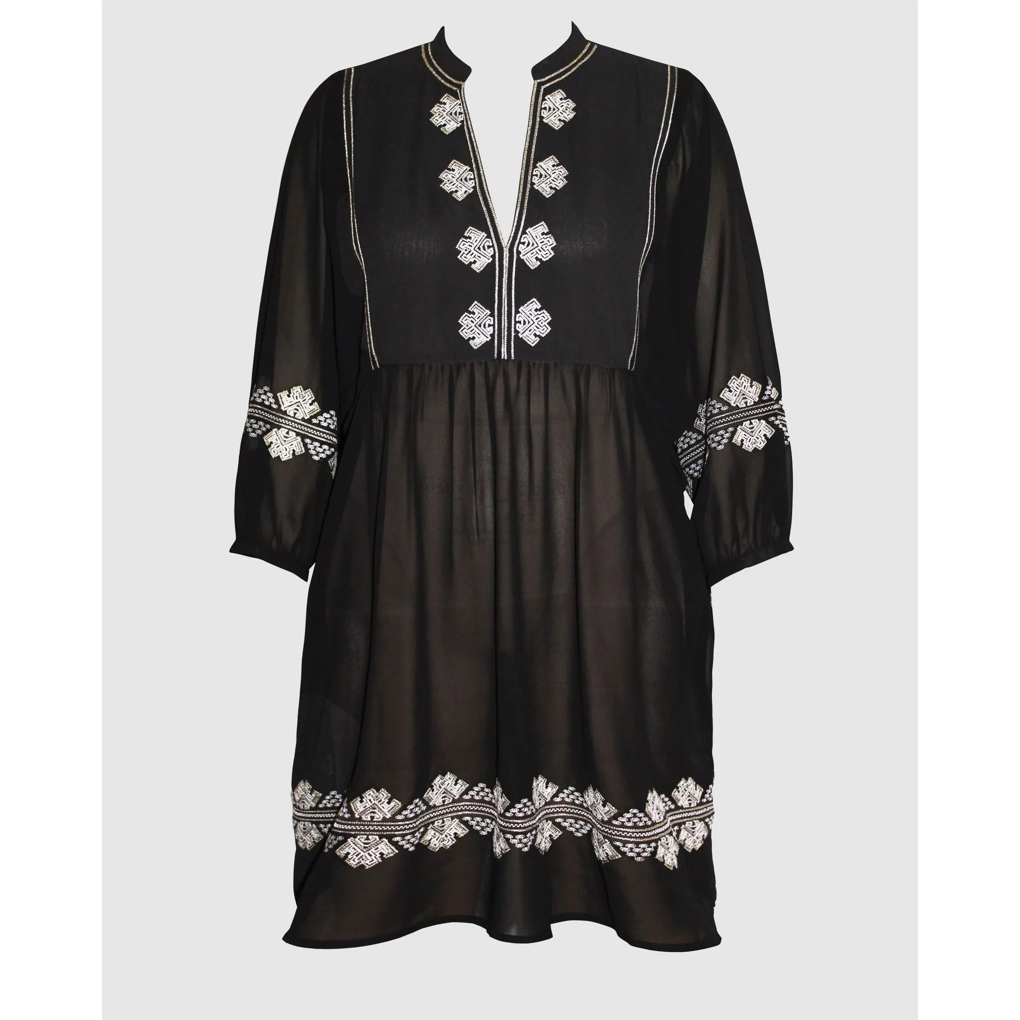 Shore Leave Embroidered Short Beach Dress