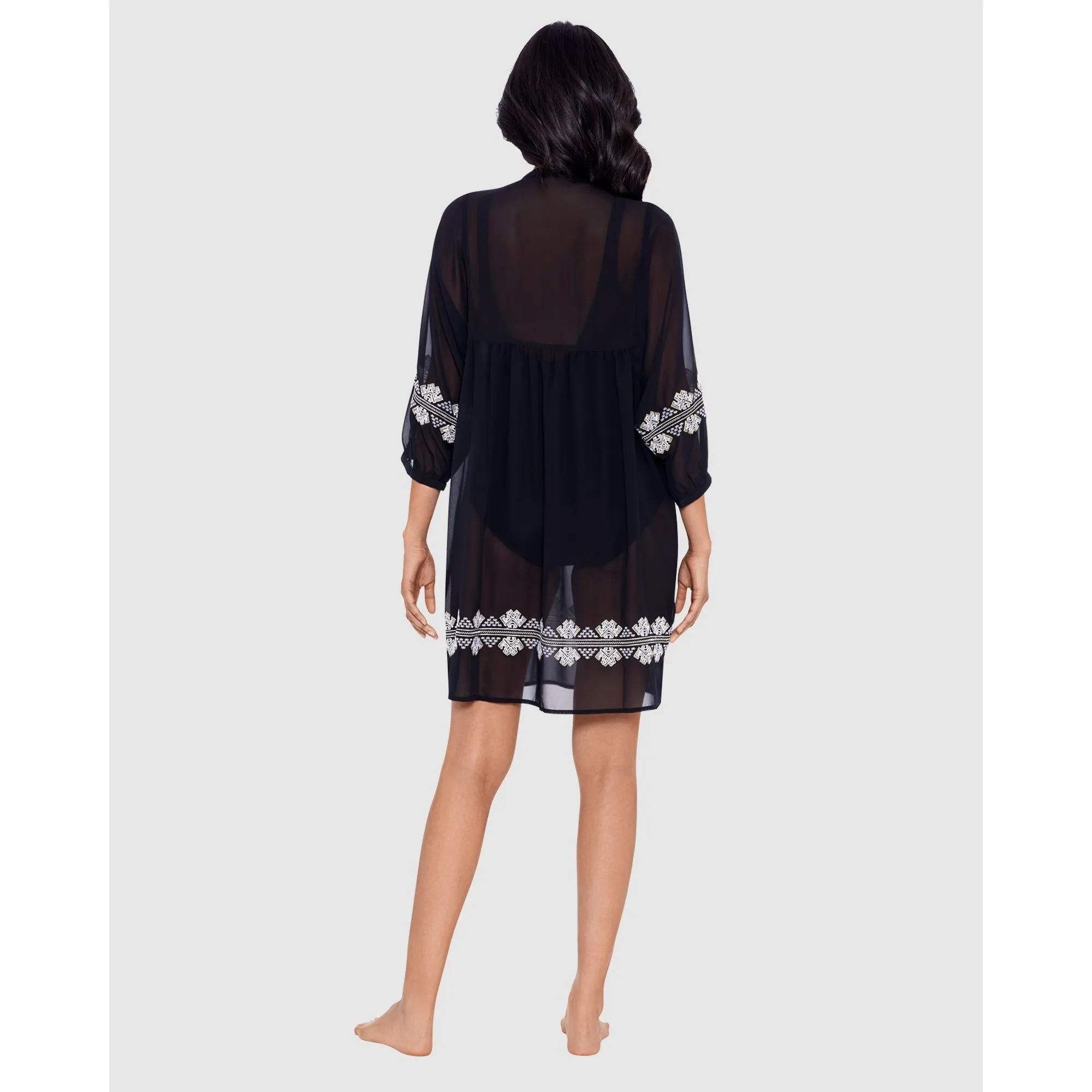 Shore Leave Embroidered Short Beach Dress
