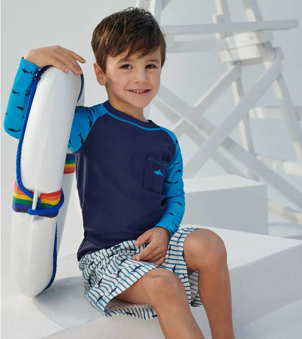 Silhouette Sharks Board Shorts | Hatley