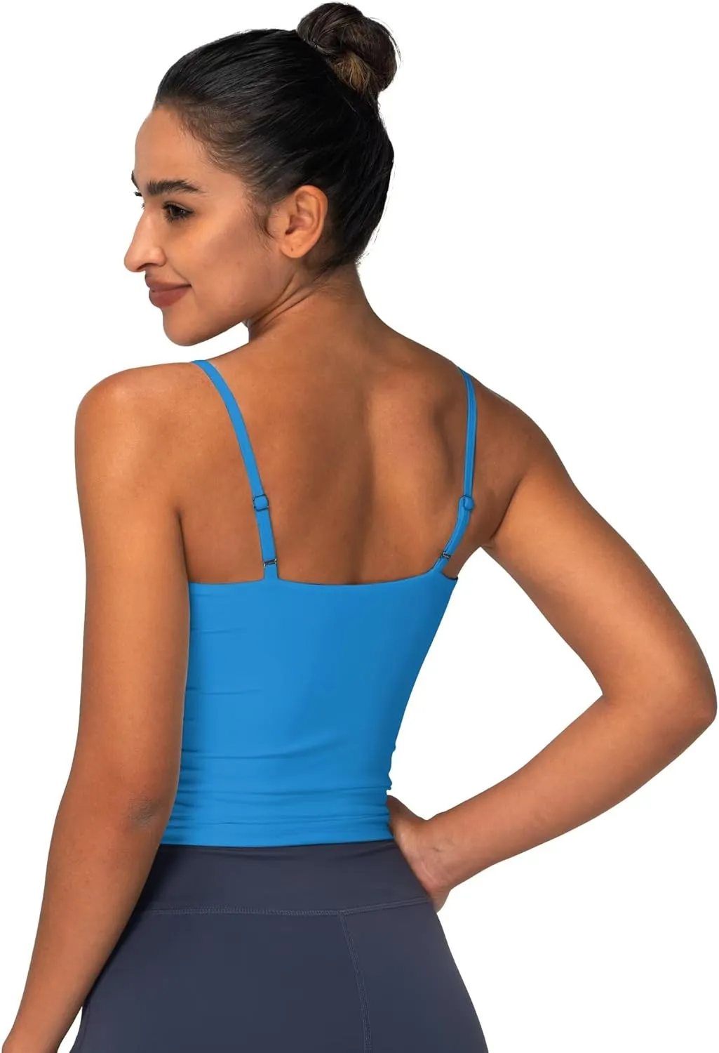 Sunzel Spaghetti Strap Tank Top for Women Double Lined Camisole Square Neck Cami Top Summer Undershirts Going Out Basics