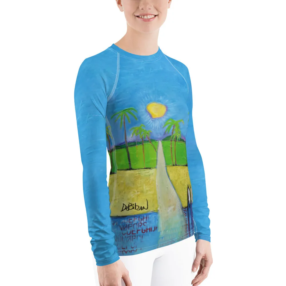 Together In Paradise Women's Rash Guard