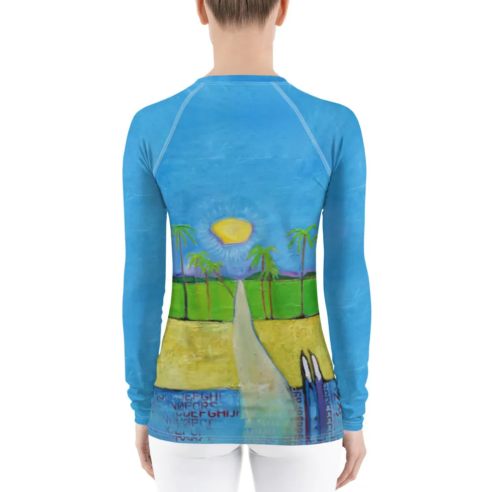 Together In Paradise Women's Rash Guard
