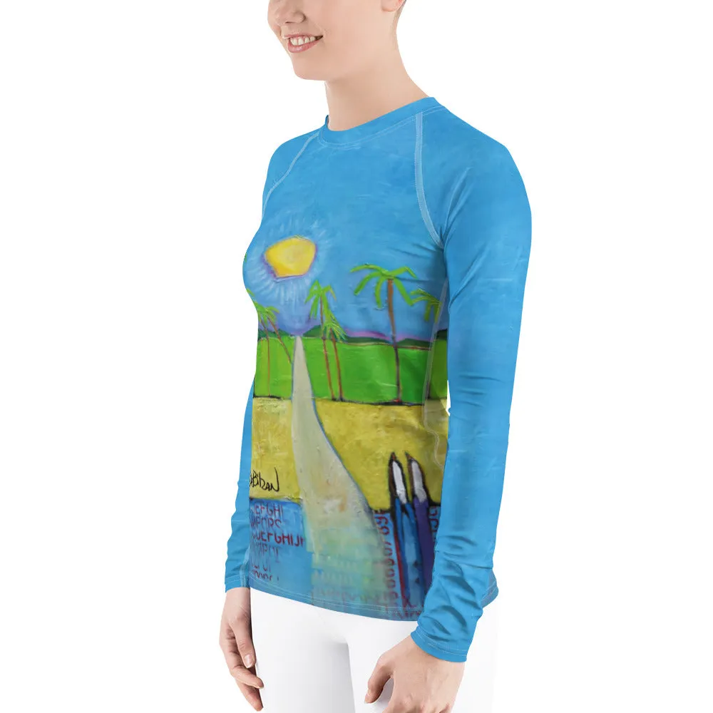 Together In Paradise Women's Rash Guard