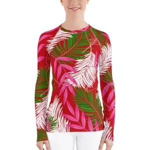 Tropical Leaves Women's Rash Guard