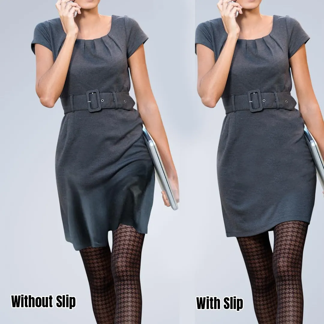 Trufit Sleeveless Comfy Cotton Cami Top - Smooth Non Cling Nylon Bottom Full Slip - Lines Itchy/ Transparent Dresses