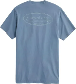 vineyard vines Men's Drift Dye Outlined Surf Logo Short-Sleeve Pocket Tee