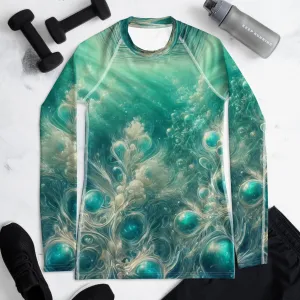Women's Rash Guard Bahamian Waters Surreal Turquoise